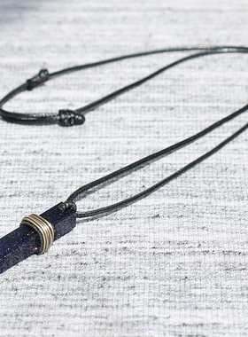 星星蓝砂石高级感项链男小众