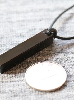 天然黑曜石吊坠项链男