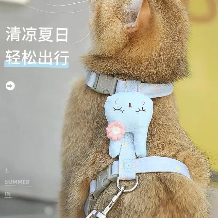 小七猫咪牵引绳防挣脱外出专用猫绳子宠物背带链子可调节遛猫绳,淘宝优惠券,粉丝福利购,淘宝优惠卷