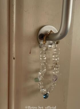 女天然水晶小众彩色贝壳手链