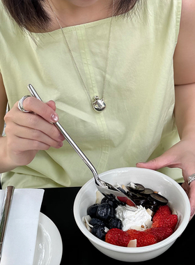 中古925纯银酒壶花瓶长项链