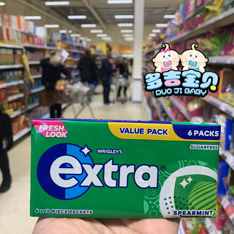 英国Wrigley Airwaves Menthol Sugarfree无糖泡泡薄荷口香糖10粒 - 图0