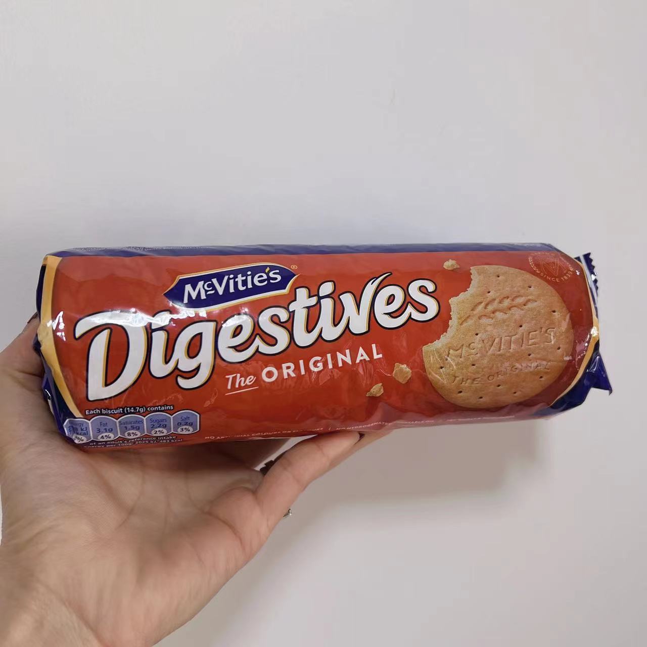 3个包邮现货英国McVities Digestives麦维他牛奶黑巧克力消化饼干-图1