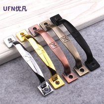 Ming fit modern minimalist drawers handle wardrobe overall cupboard pull door handle black moving door retro wood door small handle