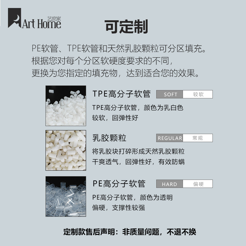 出口日本TPE护颈枕PE软管枕头单人分区枕芯可水洗可调高度一对拍2,淘宝优惠券,粉丝福利购,淘宝优惠卷