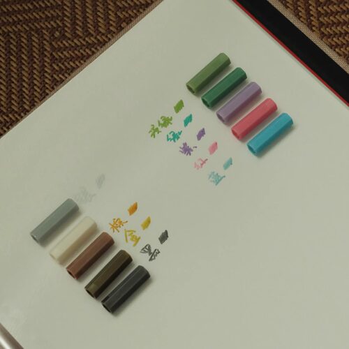 10色金属笔水彩笔套装油性丙烯硬头彩色手绘涂鸦画DIY相册黑卡 - 图2