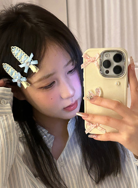 发夹芭蕾风甜酷蝴蝶结丝带无痕夹