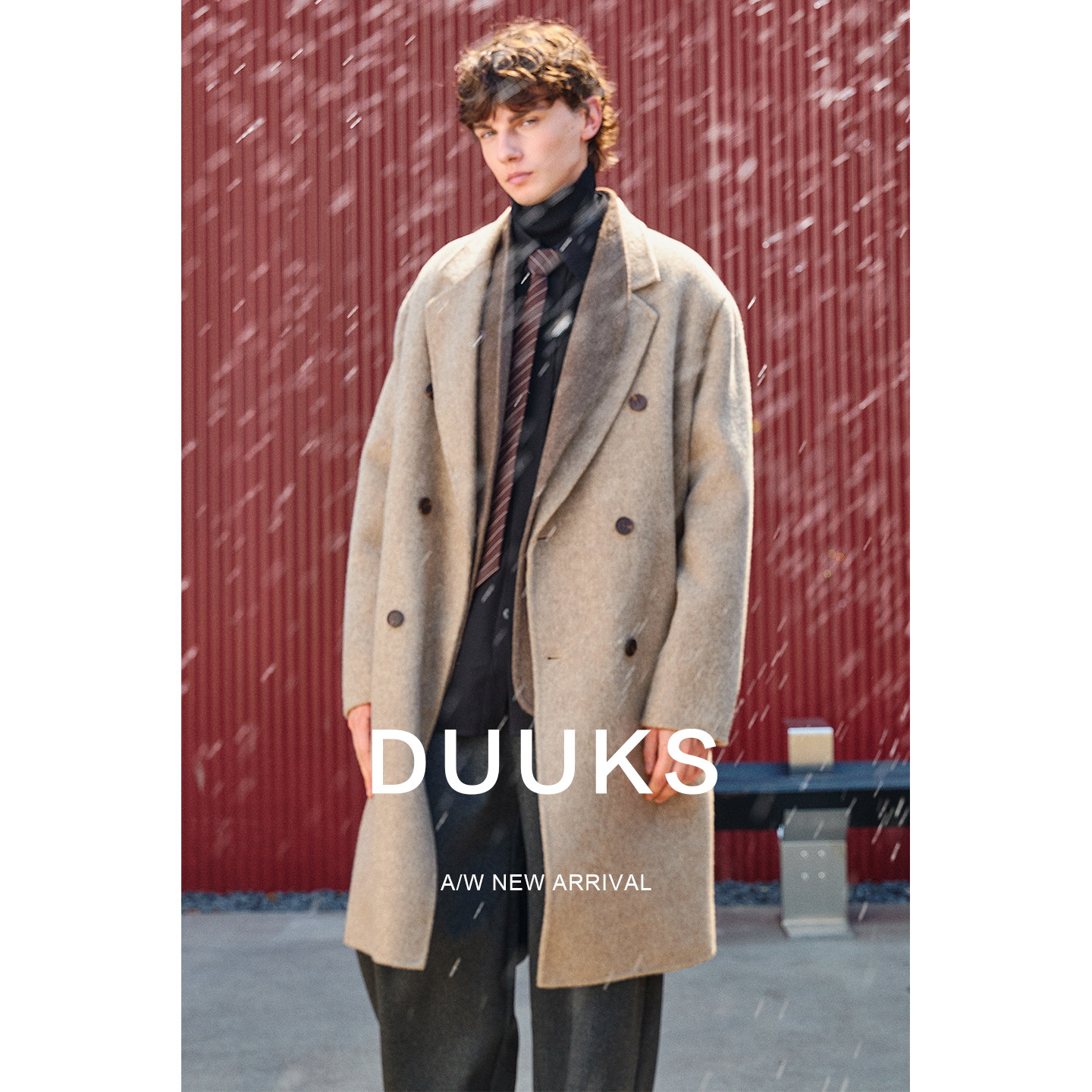 假两件100%羊毛呢子大衣男士中长款秋冬季韩版绒双面呢外套,淘宝优惠券,粉丝福利购,淘宝优惠卷