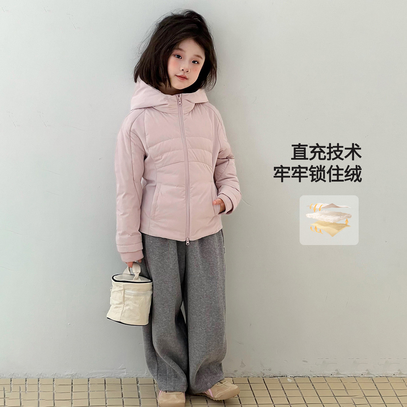 【鹅绒】图图小象童装女童轻薄羽绒服2025冬季新款白鹅绒保暖外套 - 图1