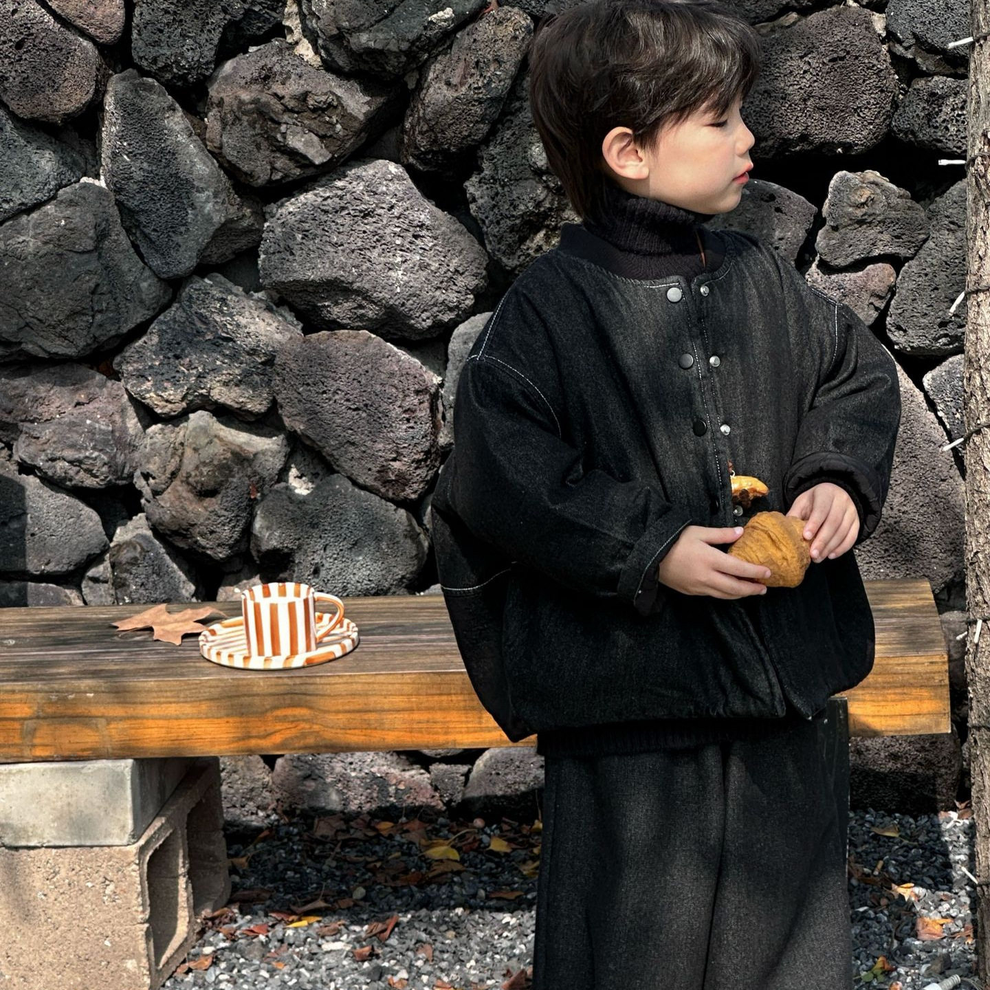 貌貌妈家2025冬季新款儿童搭复古牛仔加厚外套男女童韩版加绒棉衣,淘宝优惠券,粉丝福利购,淘宝优惠卷