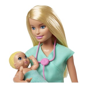 美国正版Barbie婴儿医生儿童玩具女孩2022年新款芭比娃娃