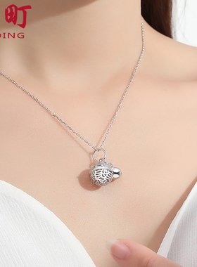 金町镂空宫铃铃铛项链女款纯银轻奢高级感吊坠锁骨链2025年新款