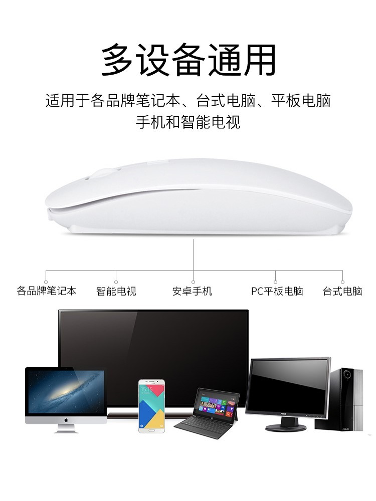 无线蓝牙鼠标适用红米redmibookpro15小米笔记本电脑g静音14专用 - 图3