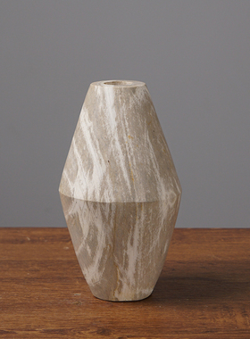 木化石花瓶玄关桌面干花瓶不盛水