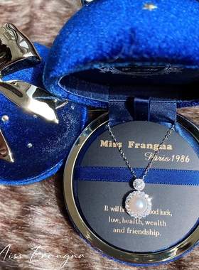 天然淡水珍珠水晶轻奢纯银项链