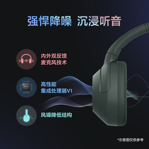 Sony/索尼 ULT WEAR重低音头戴式降噪耳机 可折叠 - 图3