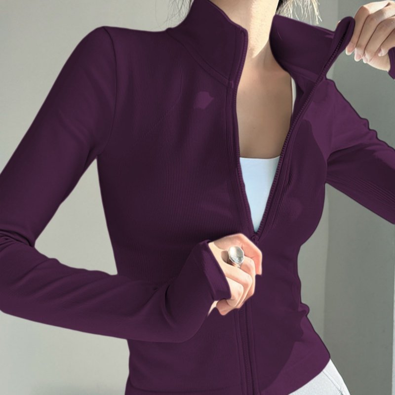 瑜伽服女秋冬季拉链外套运动上衣修身长袖外穿跑步专业训练健身服,淘宝优惠券,粉丝福利购,淘宝优惠卷