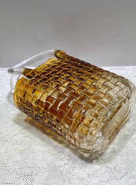 北欧简约透明方块手提包包玻璃花瓶插花水养鲜花装饰桌面样板间