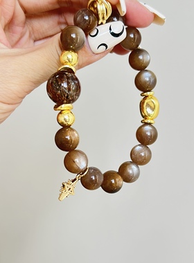 天然黑金骨干黑金超七招财手链女华丽暴富转运