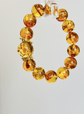 天然灰兔毛卡10.5白兔毛顶珠水晶手链女款单圈时尚百搭饰品礼物