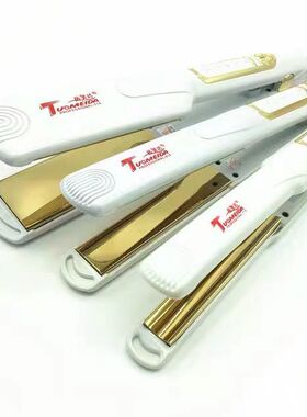 拓美达夹板金色直发器直板夹518理发店专用直卷两用弧形夹板速热