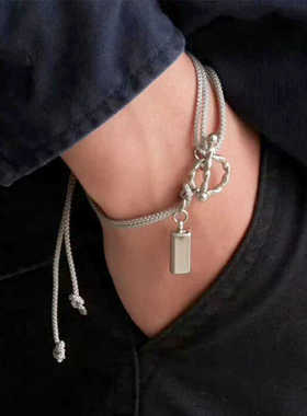 刘俊谦&范少勋双层编绳OT扣小方牌吊坠手链环圈台影我在这里等你