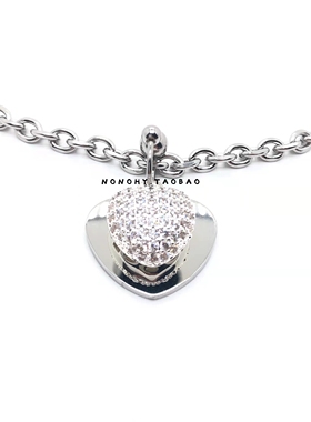 热巴同款满钻钛钢项链嘻哈男女