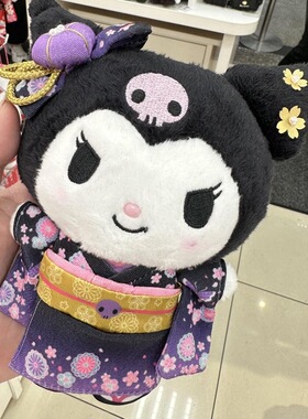 实拍-日本女士包包挂件和服樱花美乐蒂毛绒玩偶kitty猫公仔钥匙扣