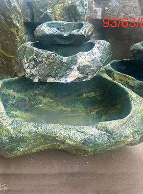 庭院石雕流水摆件循环水生财鱼缸