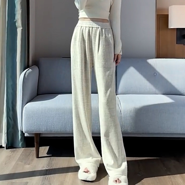 扎染糯米裤子女春季2026新款大码窄版宽松显瘦慵懒休闲直筒阔腿裤,淘宝优惠券,粉丝福利购,淘宝优惠卷