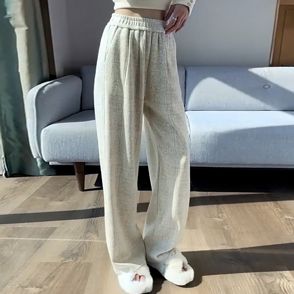 扎染糯米裤子女春季2026新款大码窄版宽松显瘦慵懒休闲直筒阔腿裤,淘宝优惠券,粉丝福利购,淘宝优惠卷