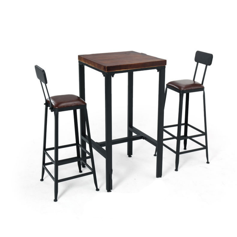 铁艺高脚桌实木小方桌酒吧桌卡座家用吧台桌咖啡厅奶茶店桌椅,淘宝优惠券,粉丝福利购,淘宝优惠卷