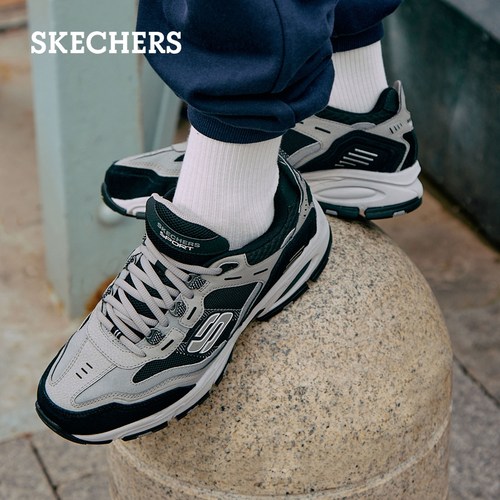 斯凯奇小众男鞋秋冬季潮流百搭老爹鞋厚底运动鞋舒适增高休闲鞋 - 图1