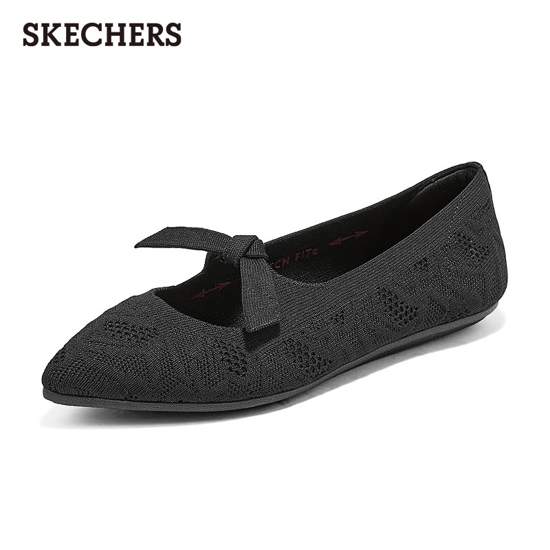 斯凯奇尖头女浅口单鞋气质玛丽珍新款王妃鞋透气通勤休闲平底鞋,淘宝优惠券,粉丝福利购,淘宝优惠卷