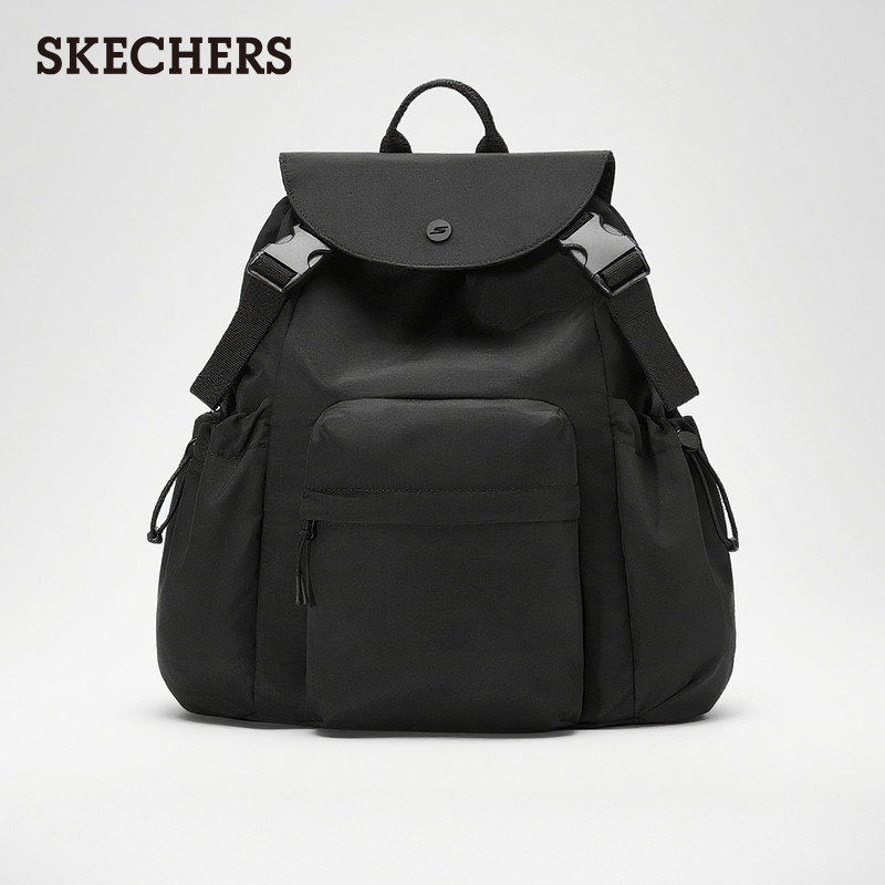 Skechers backpack women's large-capacity outdoor travel bag lightweight sports bag commuter fitness bag versatile bag