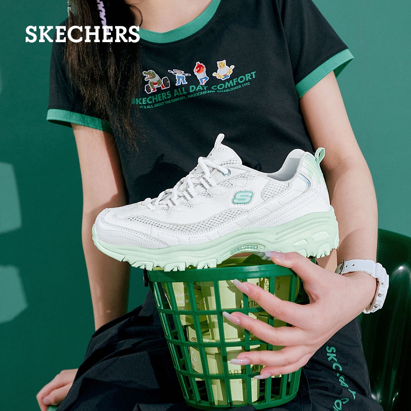 【明星同款】Skechers斯凯奇雪糕熊夏季老爹鞋休闲厚底增高低帮鞋 - 图2