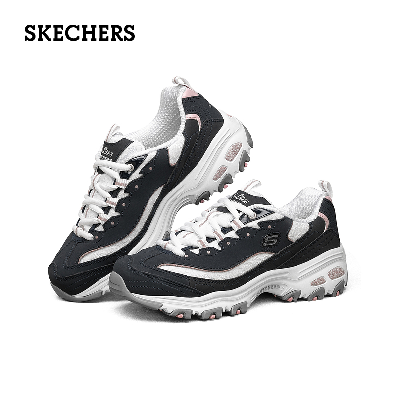 斯凯奇蕾丝熊|秋冬女熊猫鞋经典老爹鞋休闲运动鞋时尚百搭小白鞋 - 图3