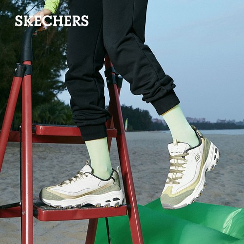 斯凯奇一代奶茶熊|秋冬女鞋熊猫鞋厚底老爹鞋休闲运动鞋增高鞋 - 图1