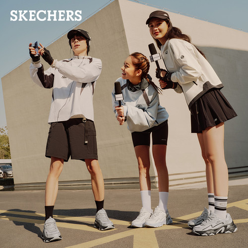 斯凯奇糯米熊|夏季女经典百搭通勤老爹鞋厚底耐磨轻便休闲运动鞋 - 图3