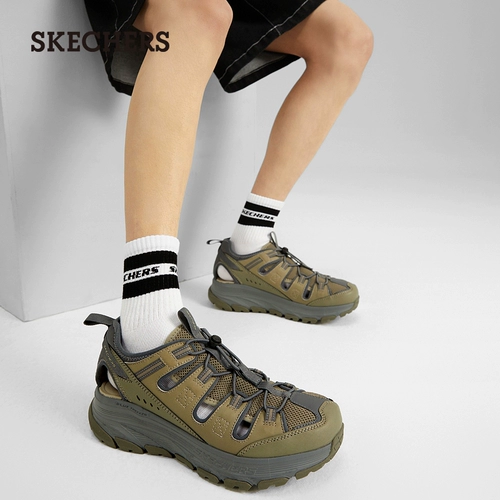 Skechers, комфортные сандалии на платформе для отдыха, износостойкая пляжная обувь с амортизацией, туфли