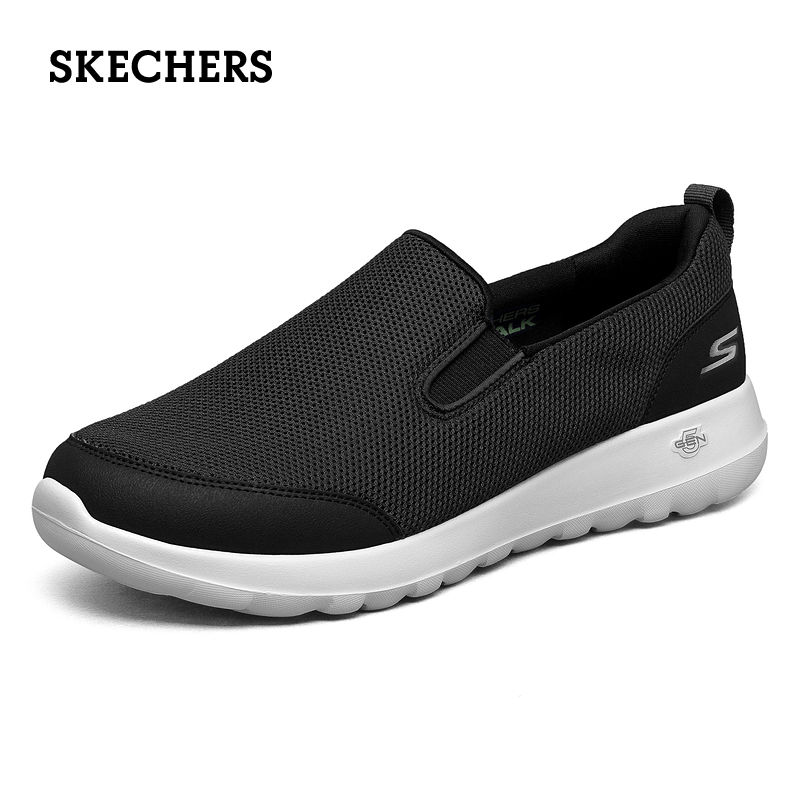 Skechers斯凯奇春夏男鞋一脚蹬健步鞋舒适休闲鞋缓震低帮懒人鞋-图2