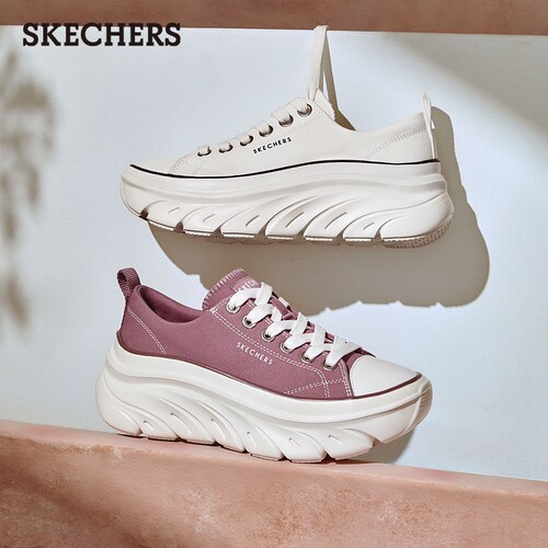 斯凯奇夏季女鞋经典百搭帆布鞋潮流休闲运动鞋软底轻便厚底增高鞋 - 图0