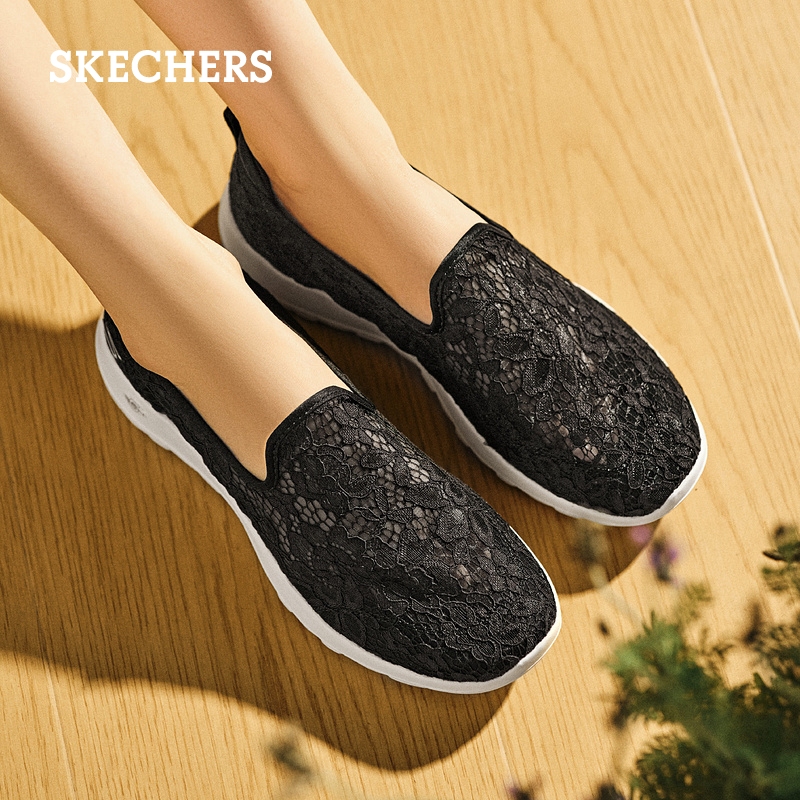 Skechers斯凯奇女鞋夏季一脚蹬休闲鞋透气健步鞋妈妈鞋平底单鞋