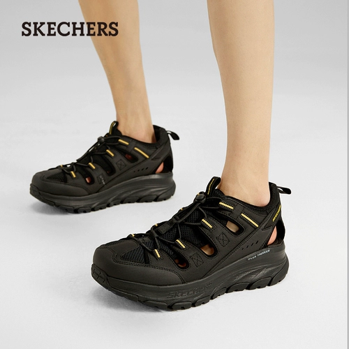 Skechers, комфортные сандалии на платформе для отдыха, износостойкая пляжная обувь с амортизацией, туфли