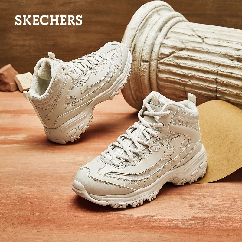 斯凯奇冬季女高帮鞋熊猫鞋加绒保暖老爹鞋厚底增高休闲运动鞋棉鞋,淘宝优惠券,粉丝福利购,淘宝优惠卷