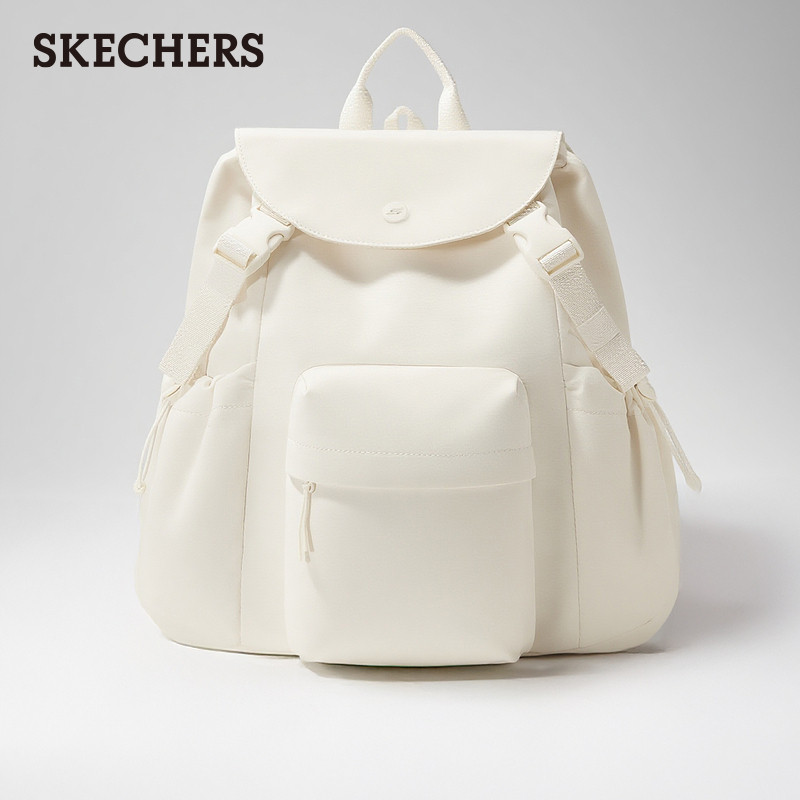Skechers backpack women's large-capacity outdoor travel bag lightweight sports bag commuter fitness bag versatile bag