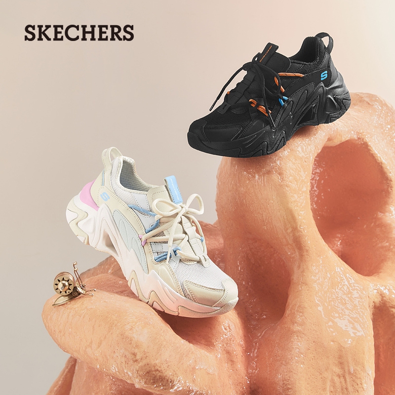 Skechers斯凯奇春夏男鞋复古机甲鞋三代厚底增高老爹鞋百搭运动鞋 - 图3