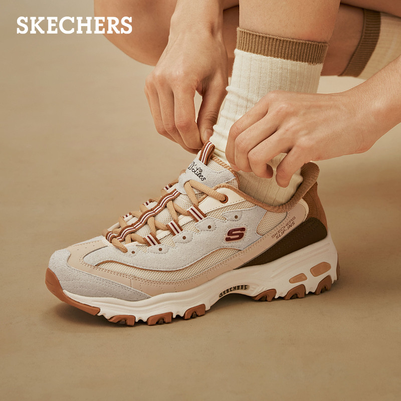 斯凯奇闪穿鞋|春季流行时尚女一脚蹬老爹鞋低帮软底运动鞋熊猫鞋,淘宝优惠券,粉丝福利购,淘宝优惠卷