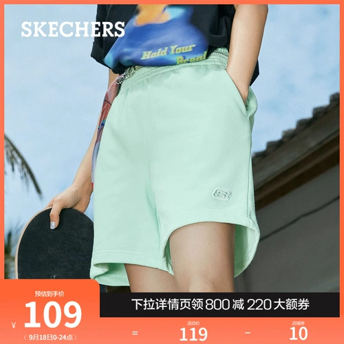 Skechers, летние комфортные цветные штаны, трикотажные шорты, оверсайз