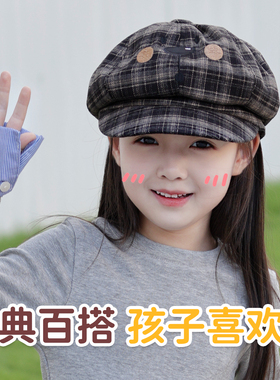 儿童帽子春秋女童男童画家帽